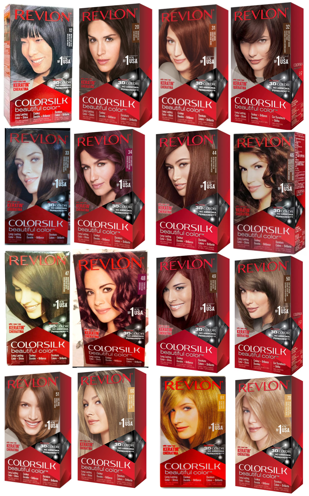 Revlon ColorSilk Beautiful Permanent Hair Colour Dye (Select Shade + 1/3/5  Pack) | eBay