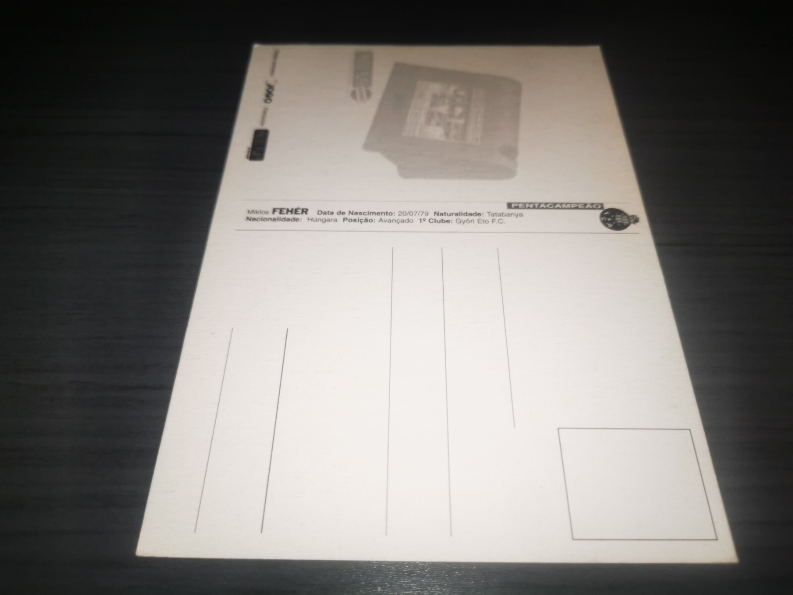 Miklós Fehér Unsigned FC Porto Club autograph card