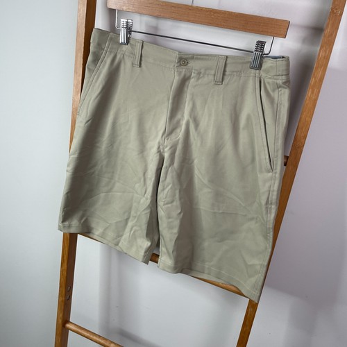 Under Armour Shorts Youth Extra Large Green Khaki Chino Flat Front Outdoor - Picture 3 of 12