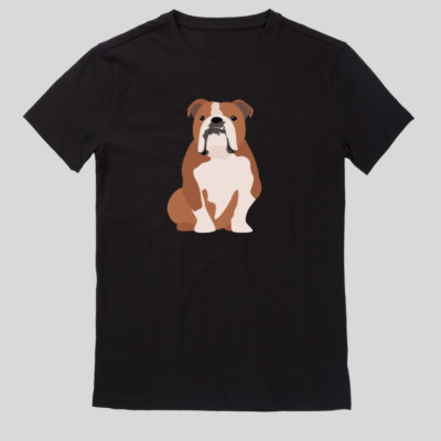 Dog T-Shirt Bulldog Bulldog Dog Animal Print Breed