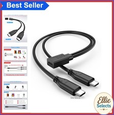 USB C Splitter 1 in 2 Out Female to Dual Male Port Charging Cable for Phone