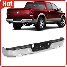 Chrome Rear Bumper For 2009-2018 Dodge Ram 1500 W Dual Exhaust Sensor Holes Chrome Rear Bumper For 2009-2018 Dodge Ram 1500 W Dual Exhaust Sensor Holes