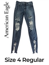 American Eagle Jeans. Women's size 4. Super Hi-Rise Jegging Distressed