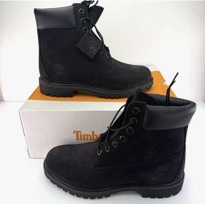 Timberland 6'' Boot Black Nubuck Premium- Size 7