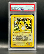 Lt. Surge's Raichu 11/132 Holo Rare 1st Edition 2000 Pokémon Gym Challenge PSA 7 on eBay