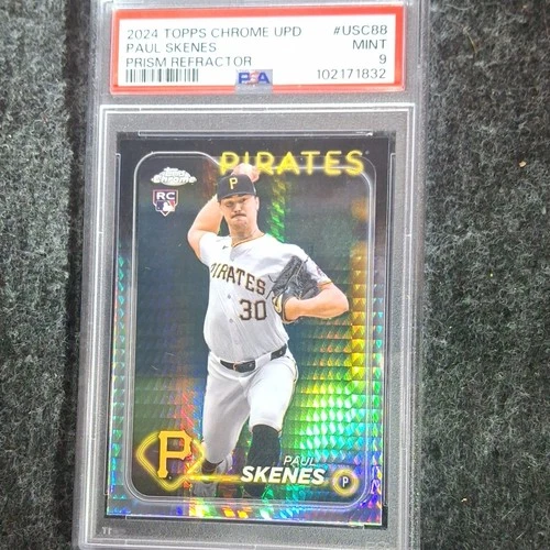 2024 Topps Chrome Update Paul Skenes Prism Refractor Rookie #USC88 PSA 9 Pirates