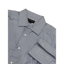 Men's David Donahue Cotton Button Up Long Sleeve Shirt 2XL 17x36