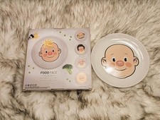 Fred and Friends Food Face Plate 8.5 in. Funny Face Plate Picky Eaters EUC