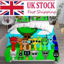 3D Single Incredibox @Sprunki Bedding Set Quilt Duvet Cover Pillowcase 