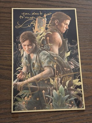 THE LAST OF US PART II Lithograph Signed Ashley Johnson & Laura Bailey JSA COA