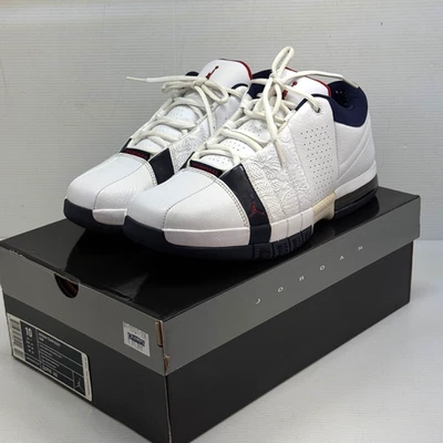 2008 NIKE AIR JORDAN TEAM ELITE LOW OG JUMPMAN WHITE NAVY BLUE SIZE 10 WITH BOX Jordan Jumpman Team Elite White Blue for Sale | Authenticity  main image 2