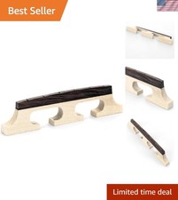 6 String Banjo Bridge with Maple-Ebony Build - Perfect Upgrade for Musicians