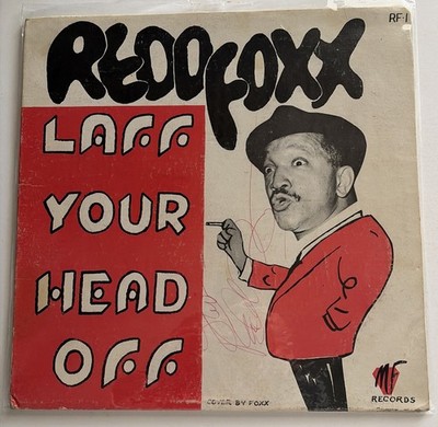 Rare Vintage Redd Foxx Laff Your Head Off Red Vinyl Lp  VG+ SIGNED RF-1