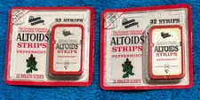 (2) Sealed Altoids Strips Peppermint Sliding Tin, Rare HTF Discontinued