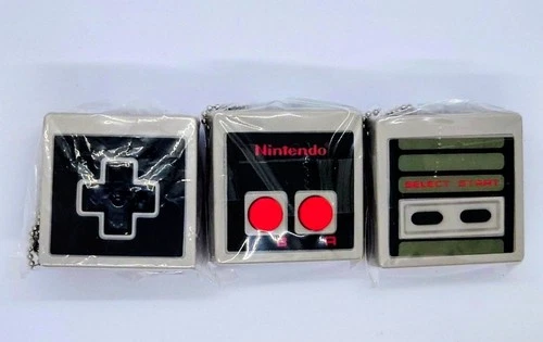 Nintendo Tokyo Controller Button Charm NES 3 Set Gacha Keychain From Japan New