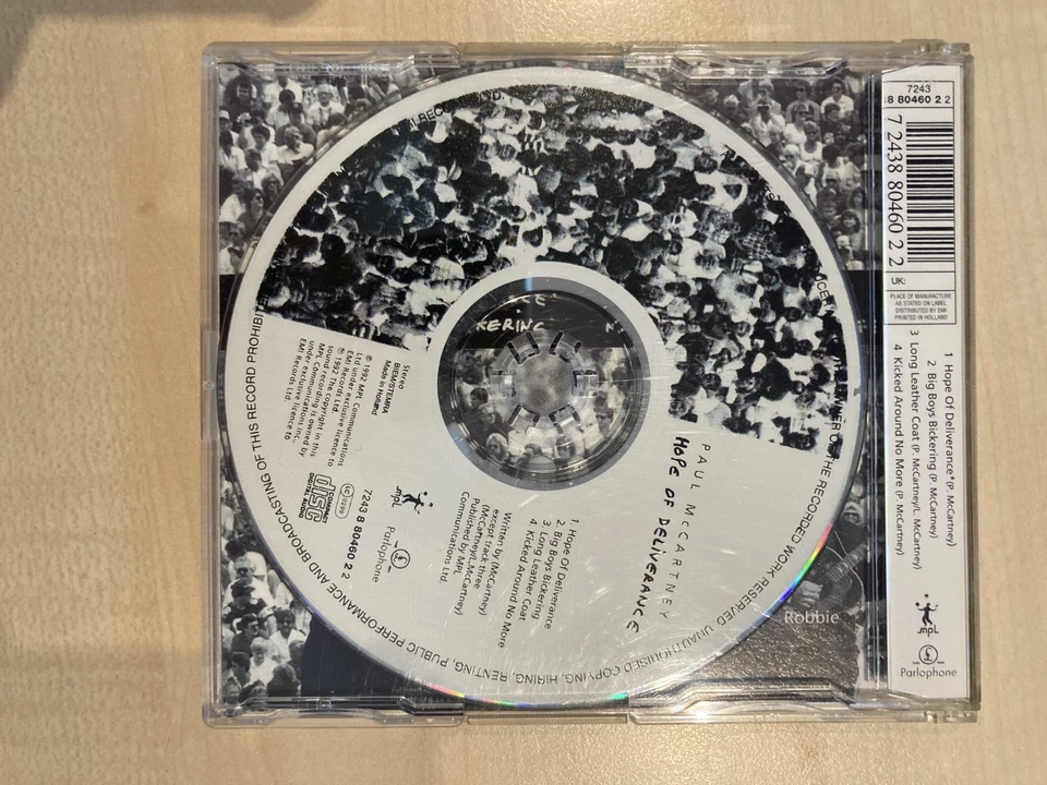Paul Mc Cartney - Hope Of Deliverance - 4 Track Maxi CD 1992 - Zustand sehr gut - Bild 3 von 3