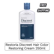 Restoria Discreet Hair Color Restoring Cream Gray hair to black 250 ml Unisex .