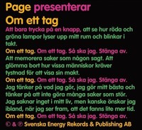 Audio Cd - Page - Om Ett Tag (Ep) - Energy Records -D- Neu