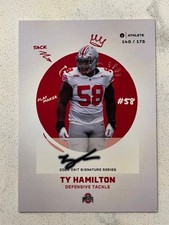 TY HAMILTON 2024 ONIT Ohio State Football On Card White AUTO Autograph # 140/175