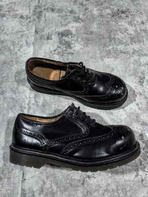 Cult Leather Brogue Chunky Derby Shoes Lace-Up Avantgarde Metal Front Punk