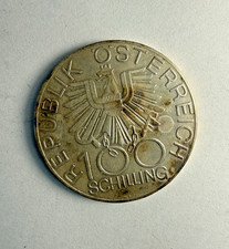 1979 Austria 100 Schilling Silver Coin Österreich Cathedral Wiener Neustadt