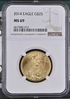 NobleSpirit GOLD 2014 $25 American Eagle 1/2 Oz NGC MS 69