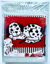 Latch Hook Kit Firehouse Pal Dalmatian Natura Yarn Crafts Made In USA Vintage