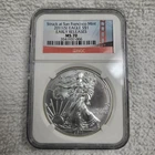 2011 S SILVER EAGLE, STRUCK AT SAN FRANCISCO MINT EARLY RELEASES NGC MS 70