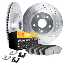 For Chevy Impala 71-76 Brake Kit DFC Drilled & Slotted Front Brake Kit w Heavy