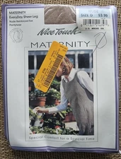 Vintage Nice Touch Maternity Nude Size D Pantyhose 100% Nylon