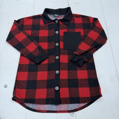 Heimish U.S.A. Button Up Shirt Womens S Red Plaid Collared Long Sleeve Tunic