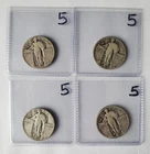 Standing Liberty  Quarter 4 Coin Lot. 1929 S, 1929 S, 1929 D, 1929 S  Lot #5