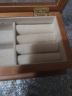 Vintage Wooden Jewelry Box with Hand-Painted Flower Taiwan Small  — photo 3