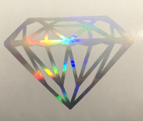 Diamond Decal Car Window Vinyl Jewel Love Laptop Sticker NEO CHROME OIL SLICK - Picture 1 of 4