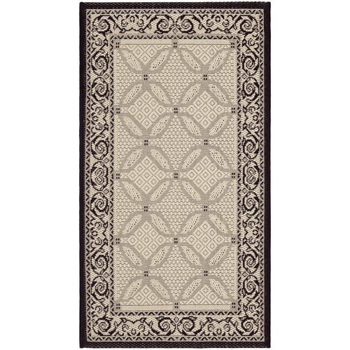 SAFAVIEH Indoor Outdoor CY1502-3901 Courtyard Sand / Black Rug - 第 9/25 張圖片