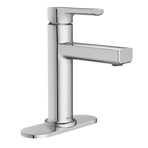 Grifo de lavabo de baño con desagüe Moen Rinza 84627 cromado de 1 manija de un solo orificio - Imagen 1 de 1