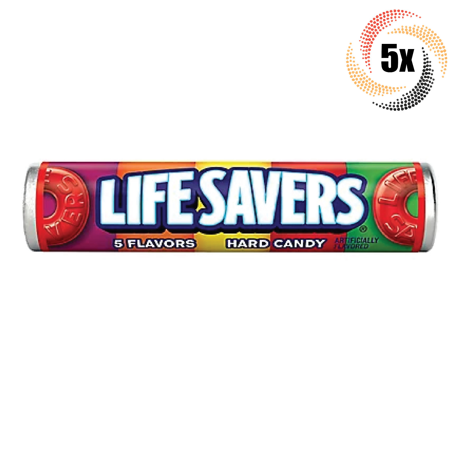 5x Rolls Lifesavers Ассорти из карамели с 5 вкусами | по 14 конфет в каждой | 1,14 унции