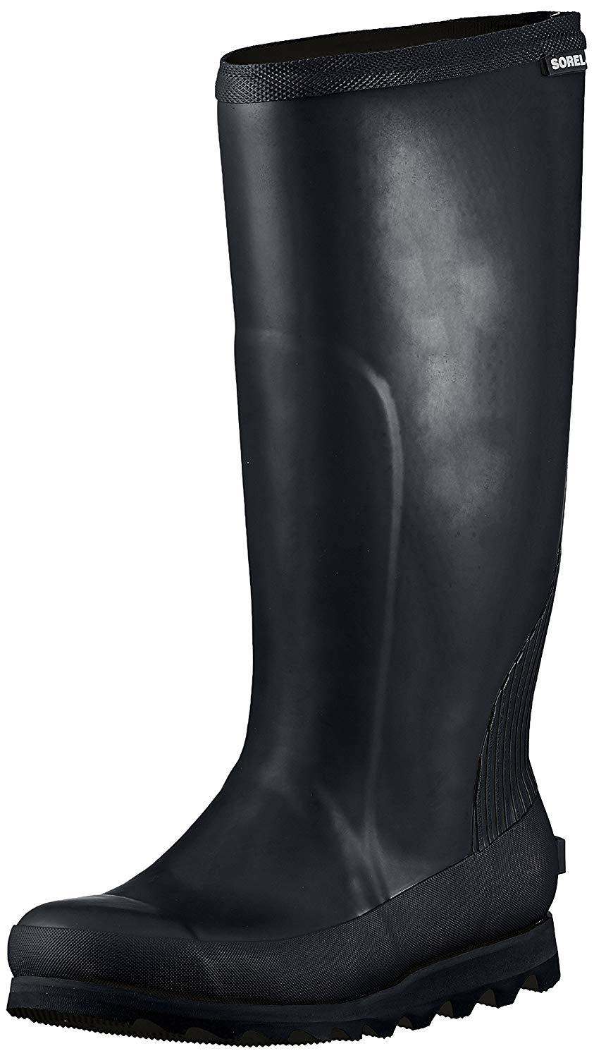 SOREL Women's Joan Tall Rain Boot, Black, Size 8.5 SOREL Women's Joan Tall Rain Boot, Black, Size 8.5