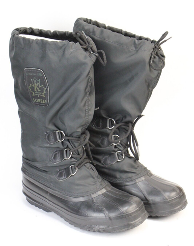 Botas de invierno vintage Sorel Kaufman SnowLion para mujer talla 8 aisladas negras - Imagen 2 de 20