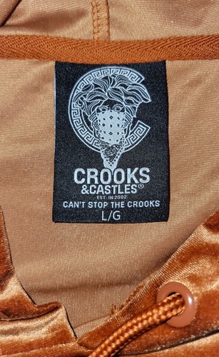 NWT Large Crooks & Castles Rust Velvet Medusa Limited Premium Hoodie - Rare $128 - Bild 17 von 23
