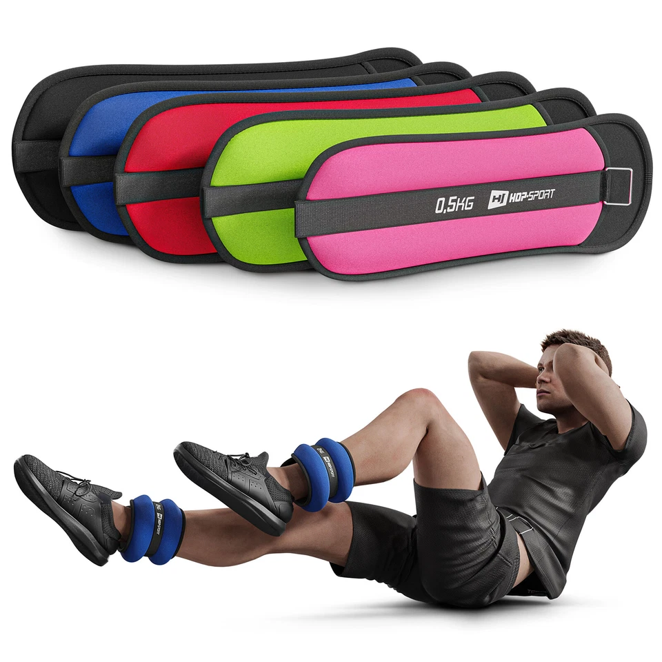 Hop-Sport Gewichtsmanschetten für Fuß- oder Handgelenke 0,5-2,5 kg Laufgewichte
