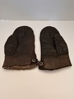 Vintage WWII Leather Wool Lined Air Force Machine Gunner Bomber Pilot Gloves ￼
