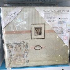 K  COMPANY LA BOUTIQUE WEDDING SCRAP BOOK KIT  ALBUM 200 PIECES NEW WRAPPED