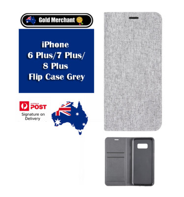 iPhone 6 Plus/7 Plus/8 Plus Flip Case Grey 03/18