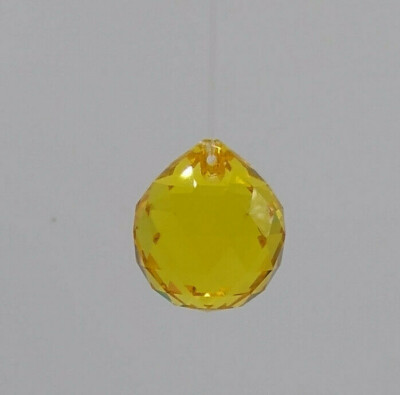 Swarovski Crystal Light Topaz 20mm Ball 8550 Prism/ Suncatcher; Feng Shui; Logo