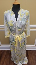 Henson Kickernick Yellow  White Zip Front Robe Size Large