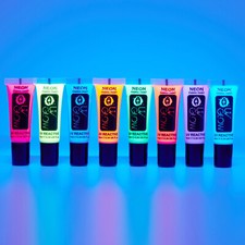 UV Glow - Neon UV Fabric Paint 10ml Textile paint for clothes