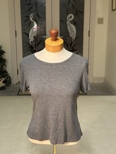 Free People Intimately Ribbed Fitted Tee Gray...
