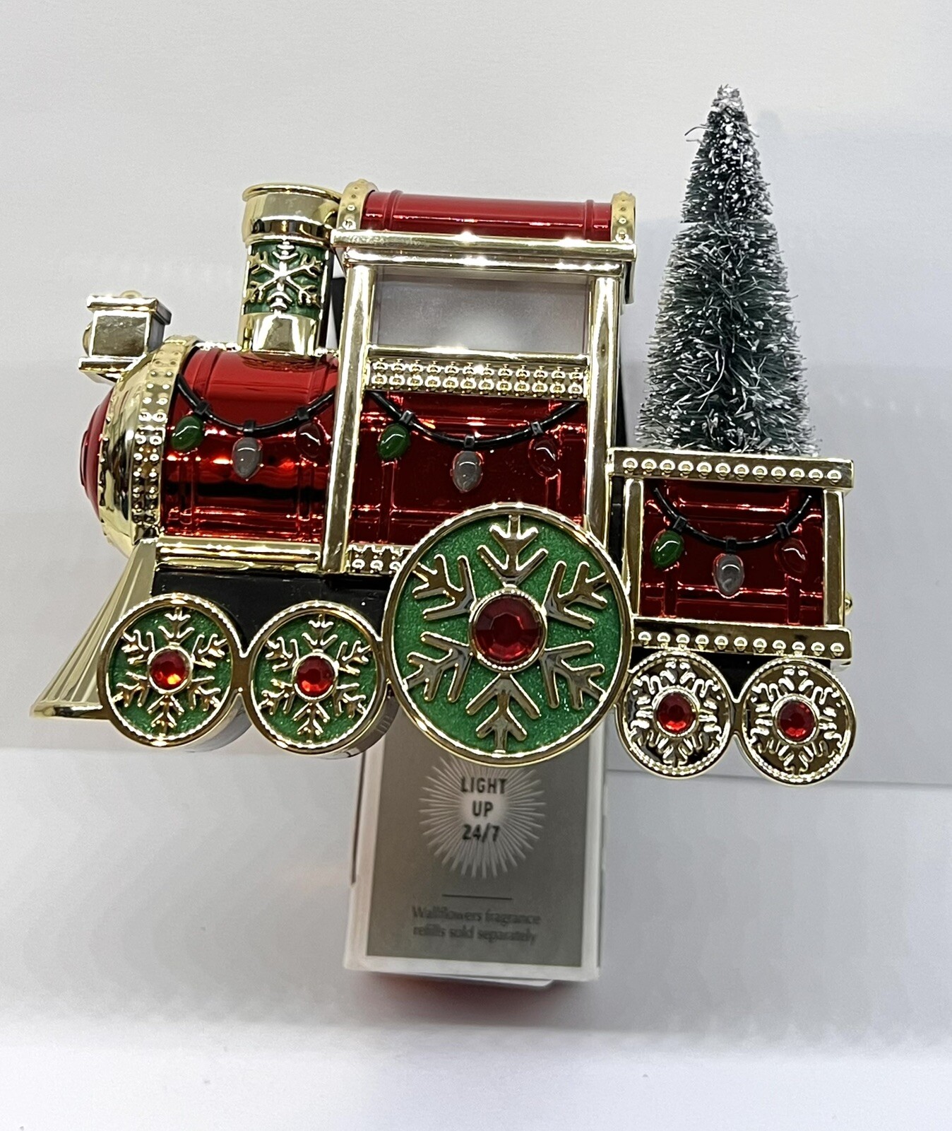 🚂BATH & BODY WORKS CHRISTMAS TRAIN PROJECTOR LIGHT UP WALLFLOWER PLUG HOLDER🚂-image