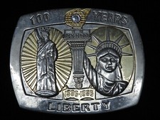 100 Years of liberty statue of USA 1986 Low Number LE vintage Belt Buckle